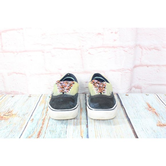 Vans Blue Green Suede Fabric Low Top Skateboarding Sneakers Shoes Size M 6.5 L 8 - Picture 4 of 9